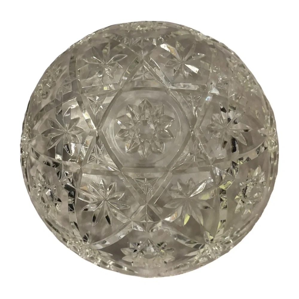 Vintage EAPC Cut Crystal Decorative Glass Bowl Globe from 1960’s Era